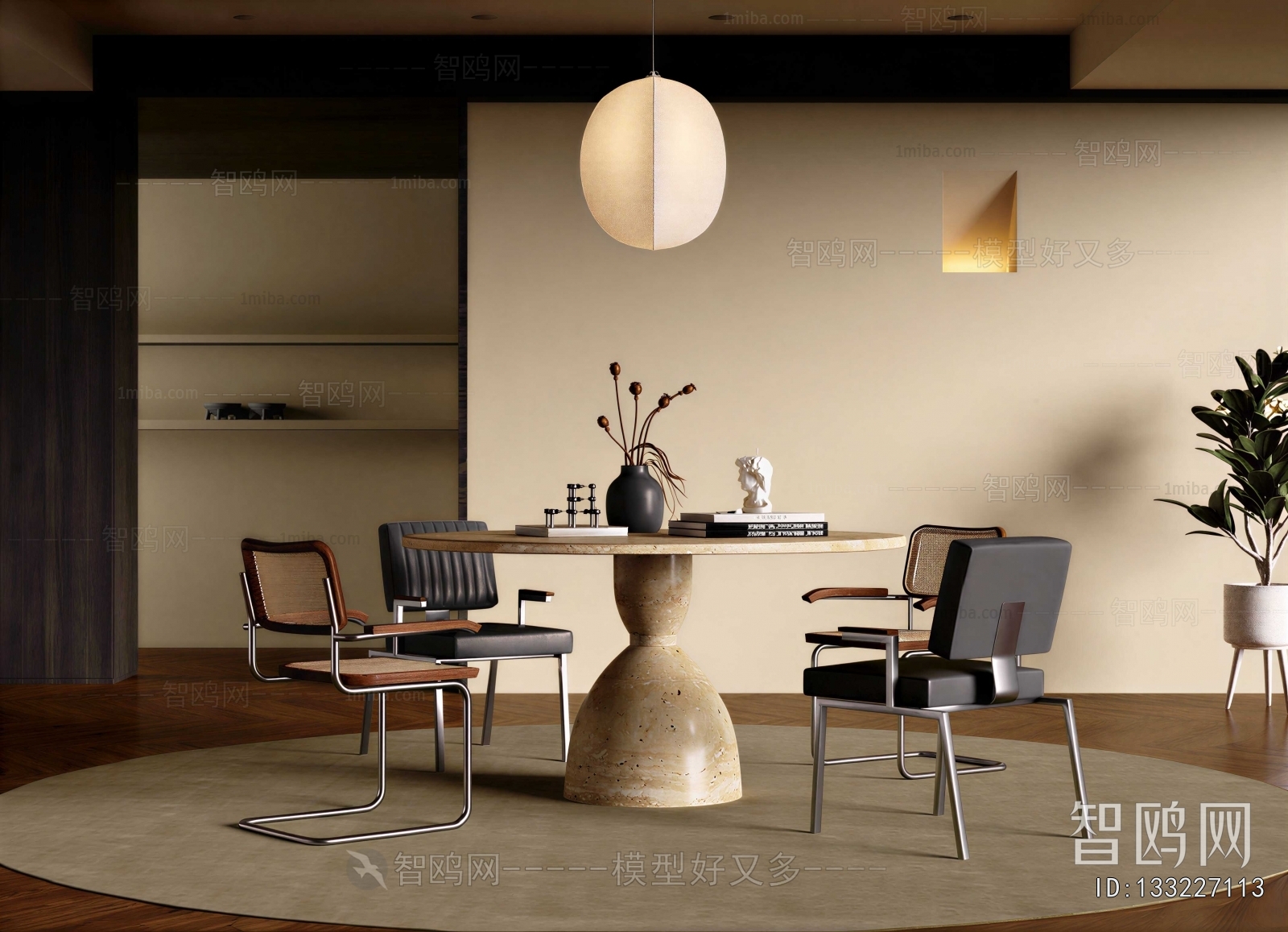 Wabi-sabi Style Dining Room