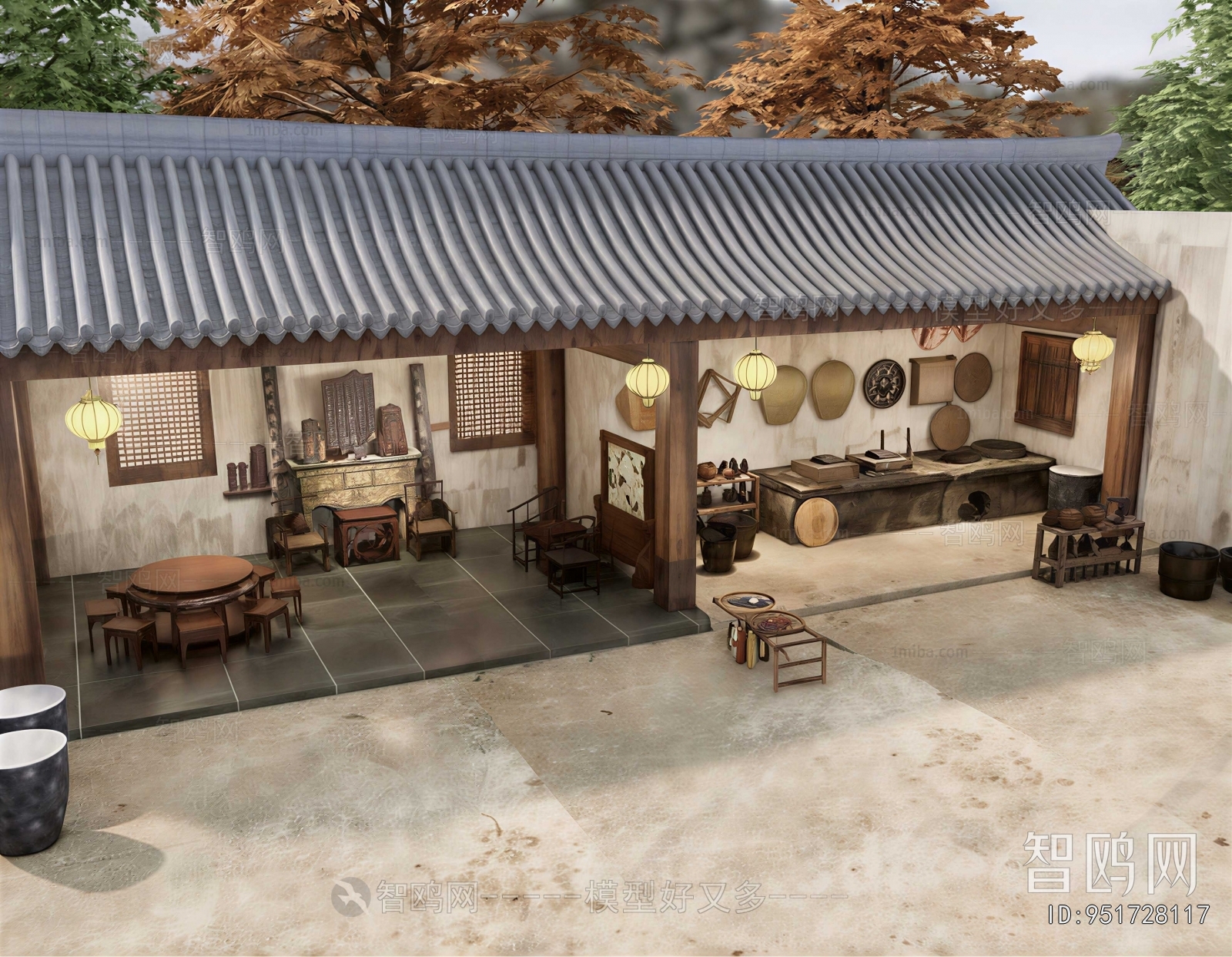 New Chinese Style Courtyard/landscape