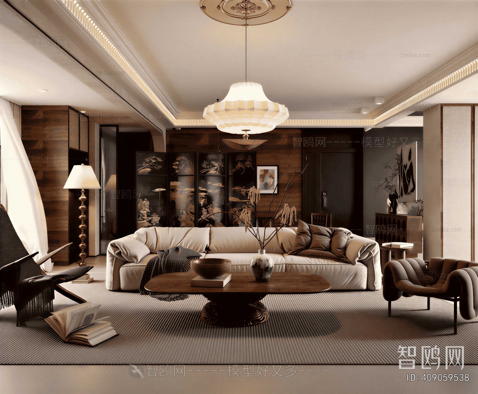 Wabi-sabi Style A Living Room