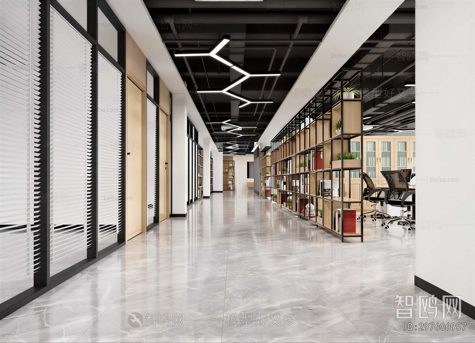 Modern Office Aisle