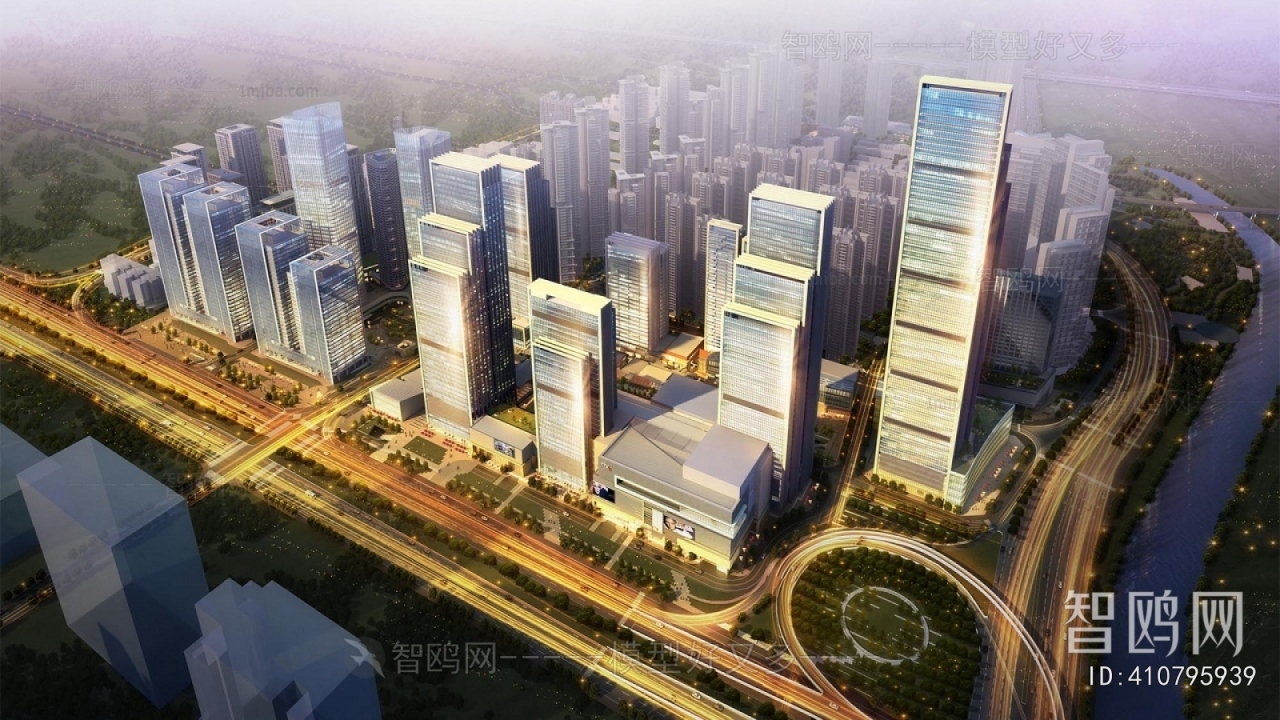 Modern Architectural Bird's-eye View Planning