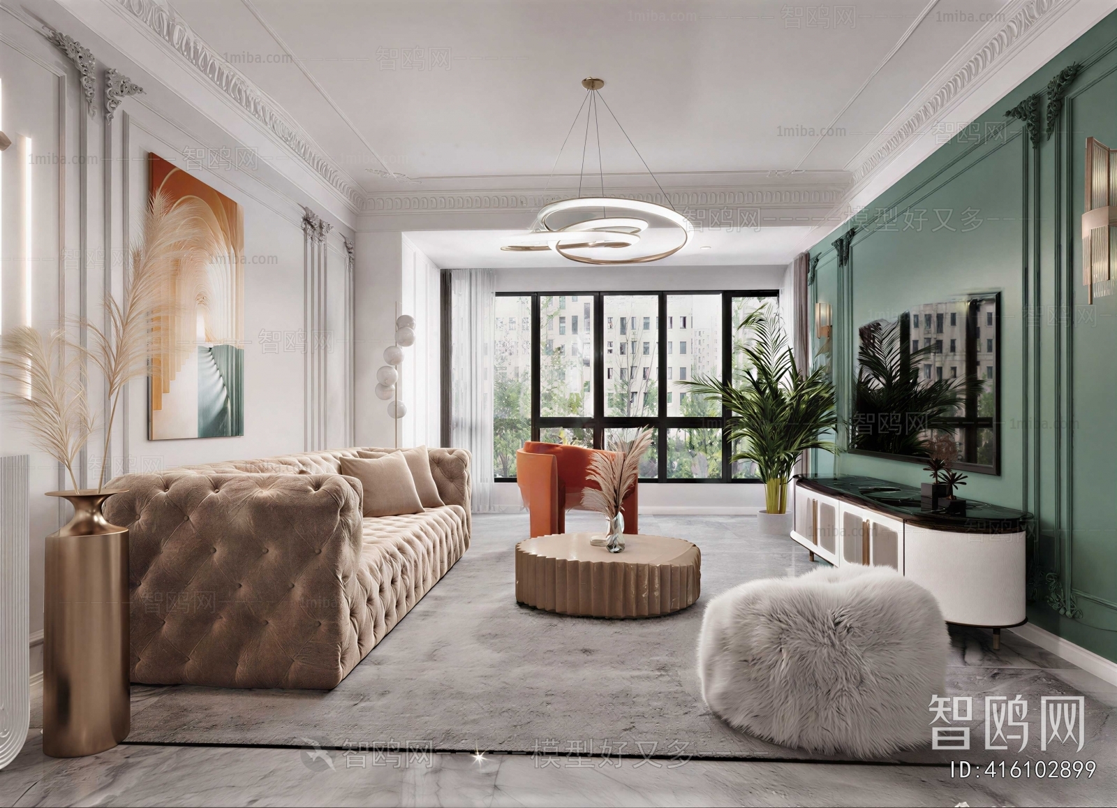 Simple European Style A Living Room