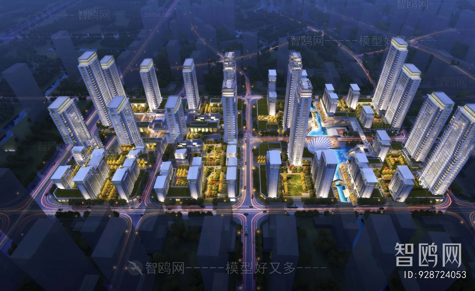 Modern Architectural Bird's-eye View Planning
