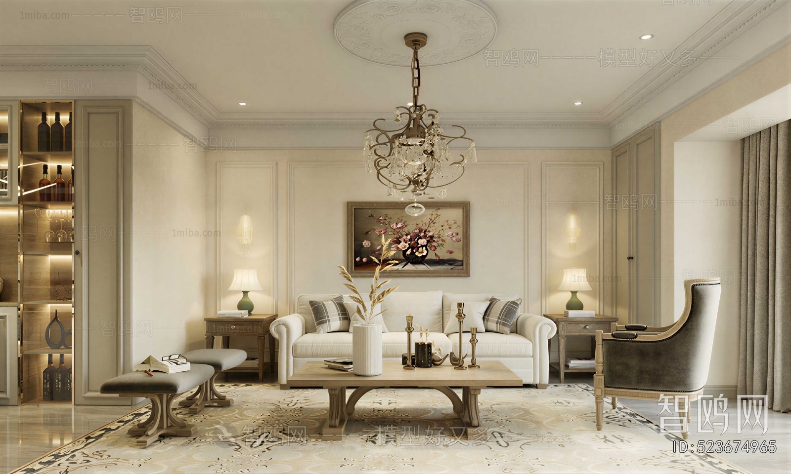 American Style A Living Room