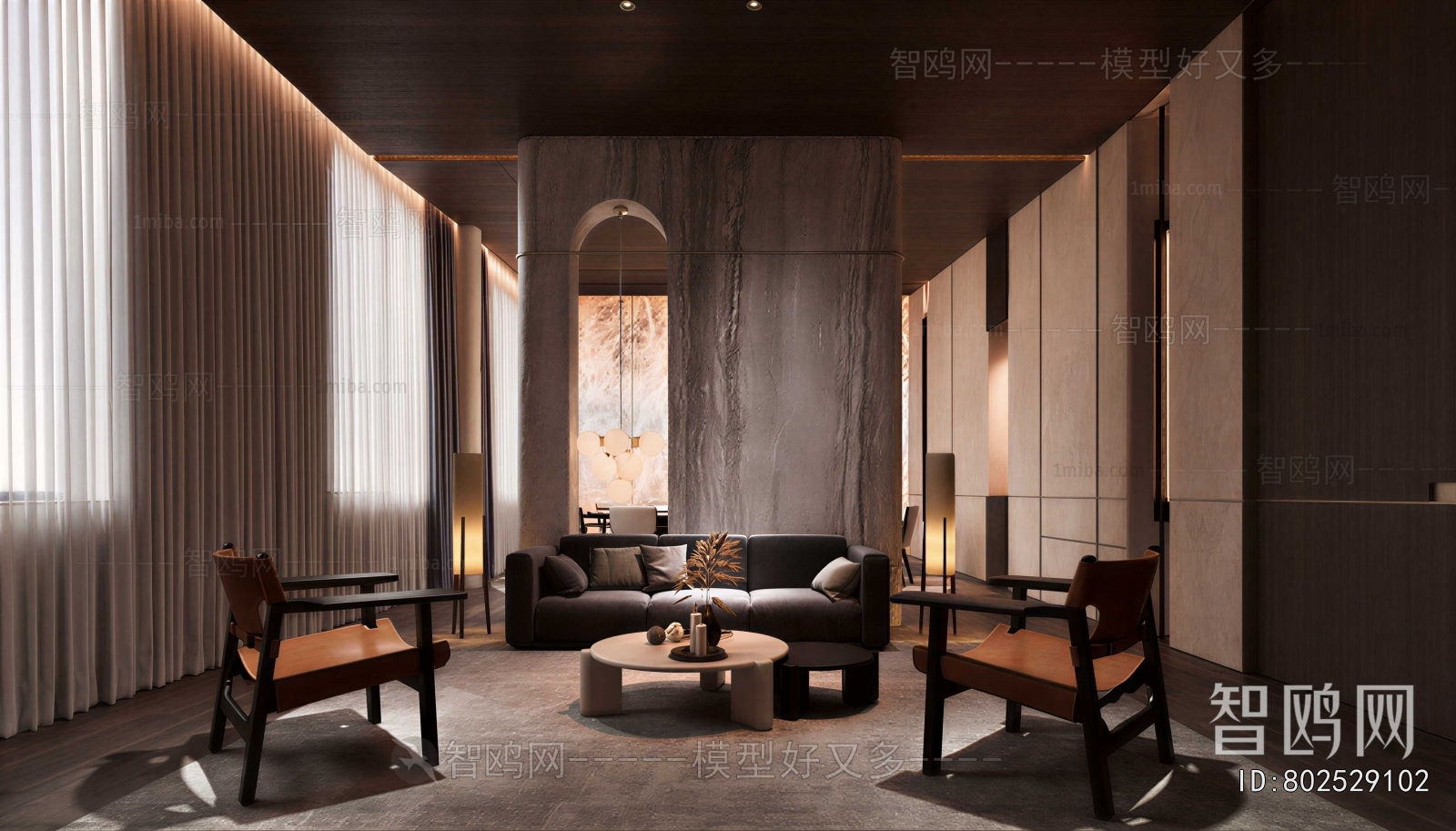 Wabi-sabi Style A Living Room
