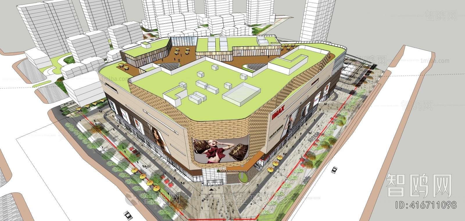 Modern Architectural Bird's-eye View Planning