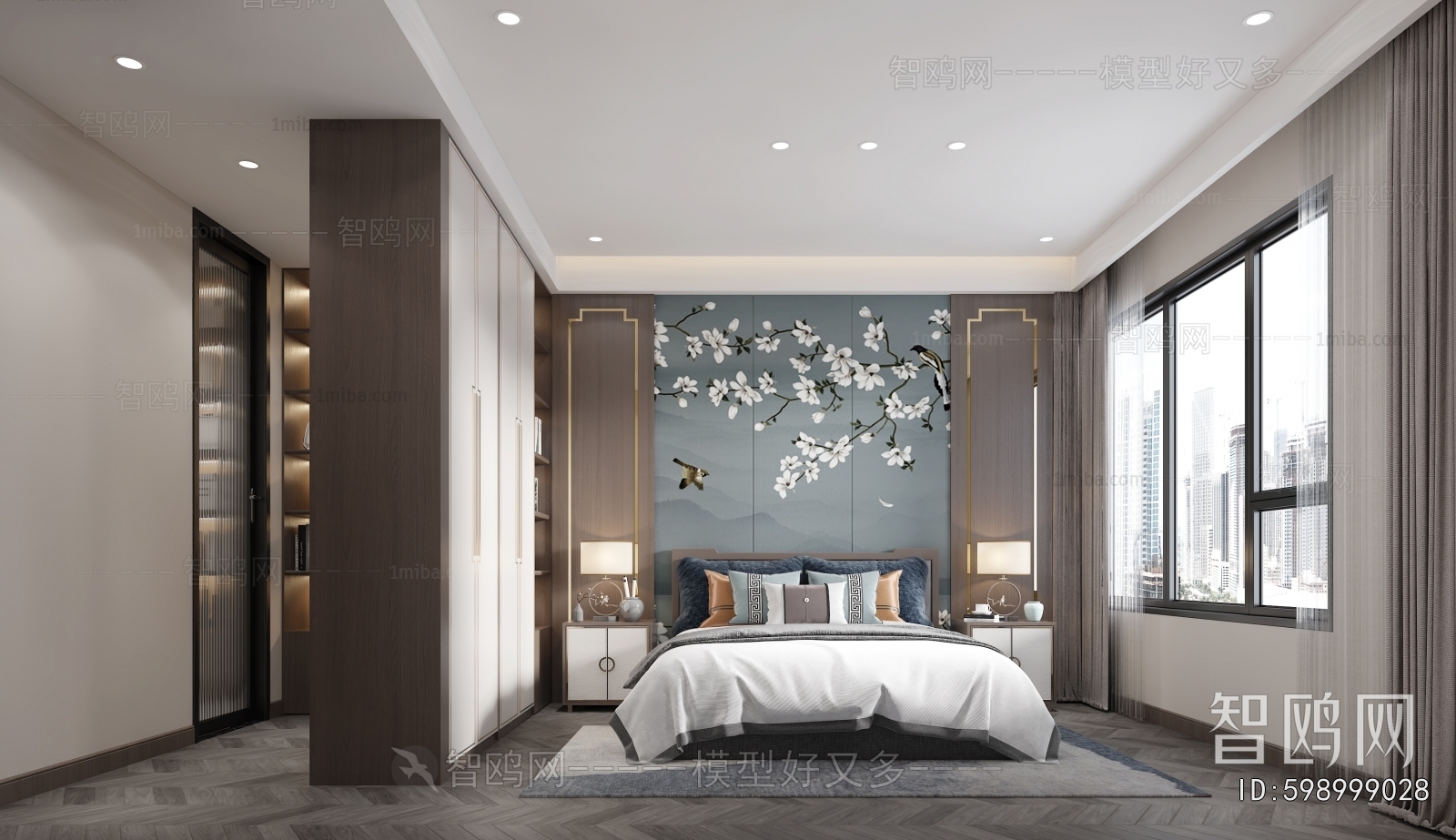 New Chinese Style Bedroom