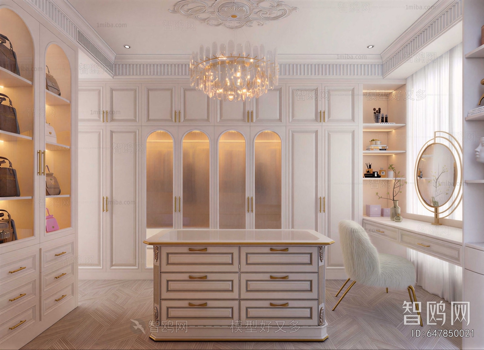 Simple European Style Clothes Storage Area