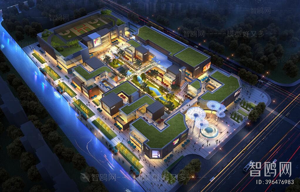 Modern Architectural Bird's-eye View Planning