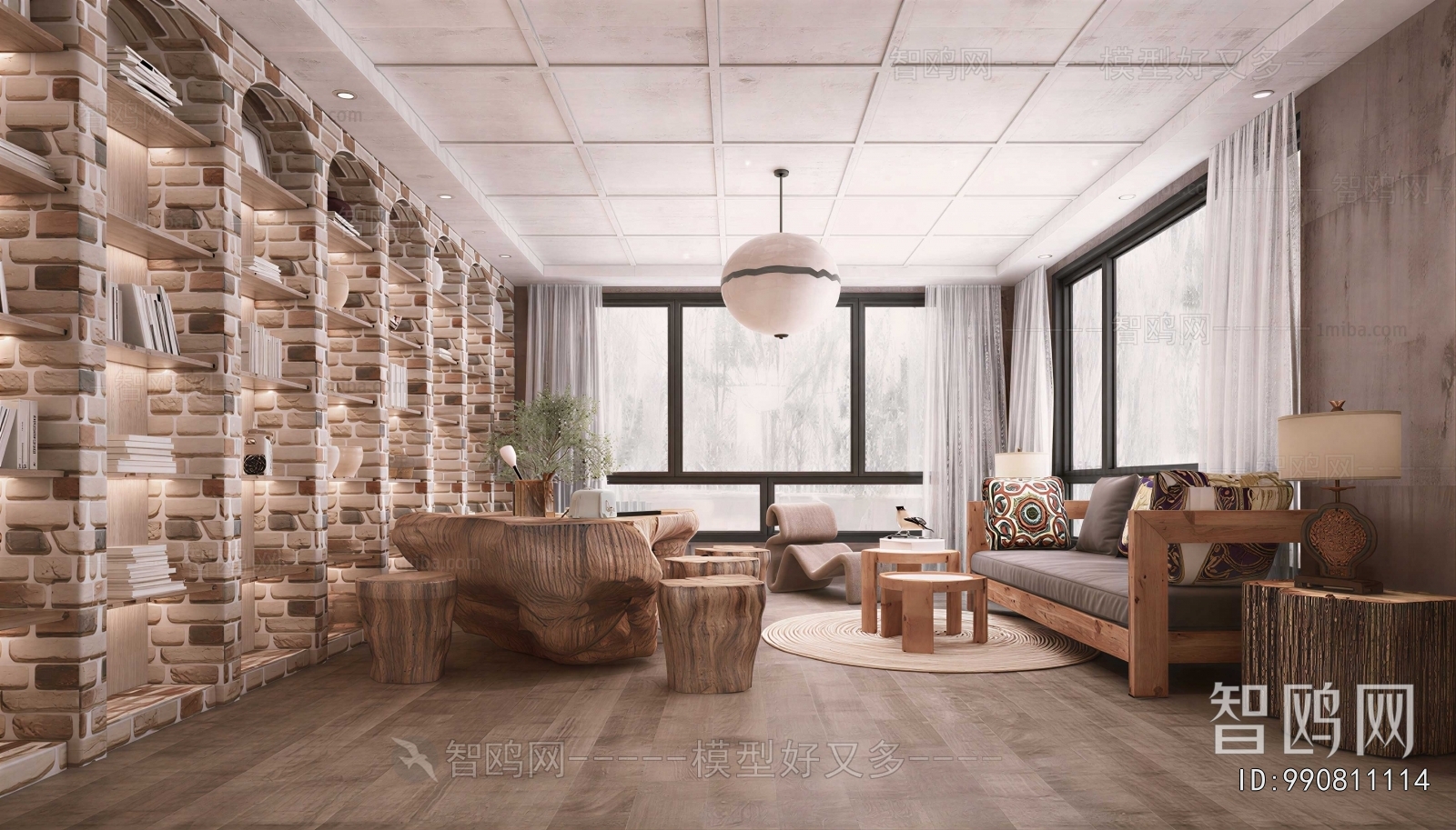 Wabi-sabi Style A Living Room