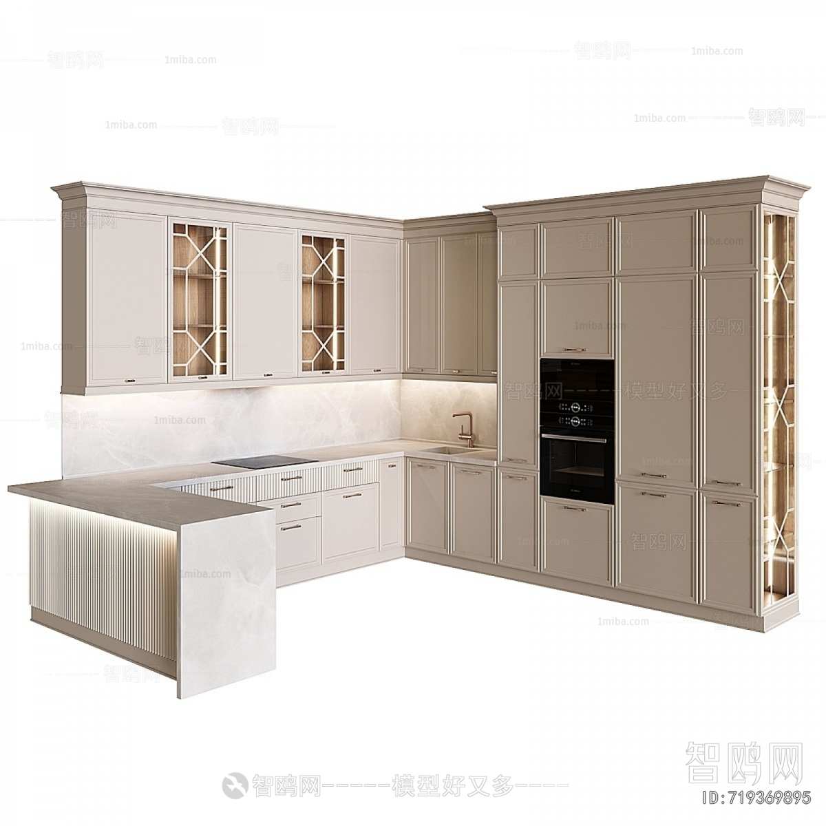 Simple European Style Kitchen Cabinet