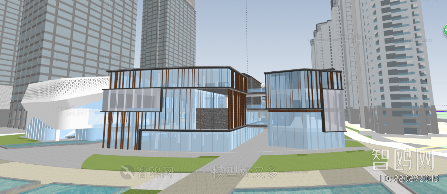 Modern Architectural Bird's-eye View Planning