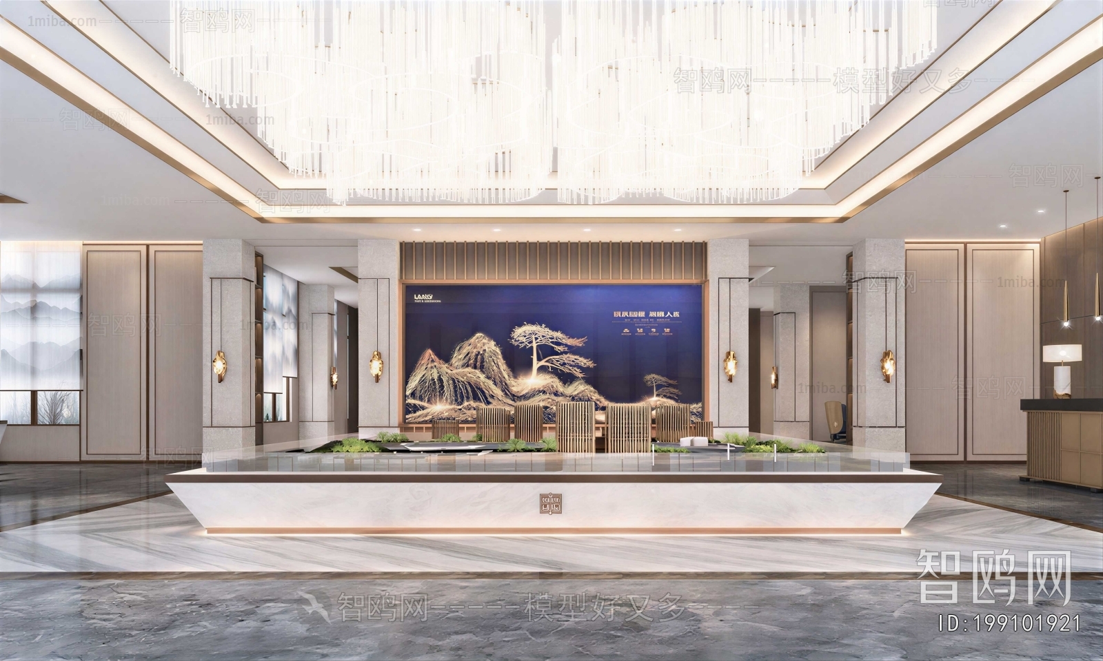 New Chinese Style Sand Table Area