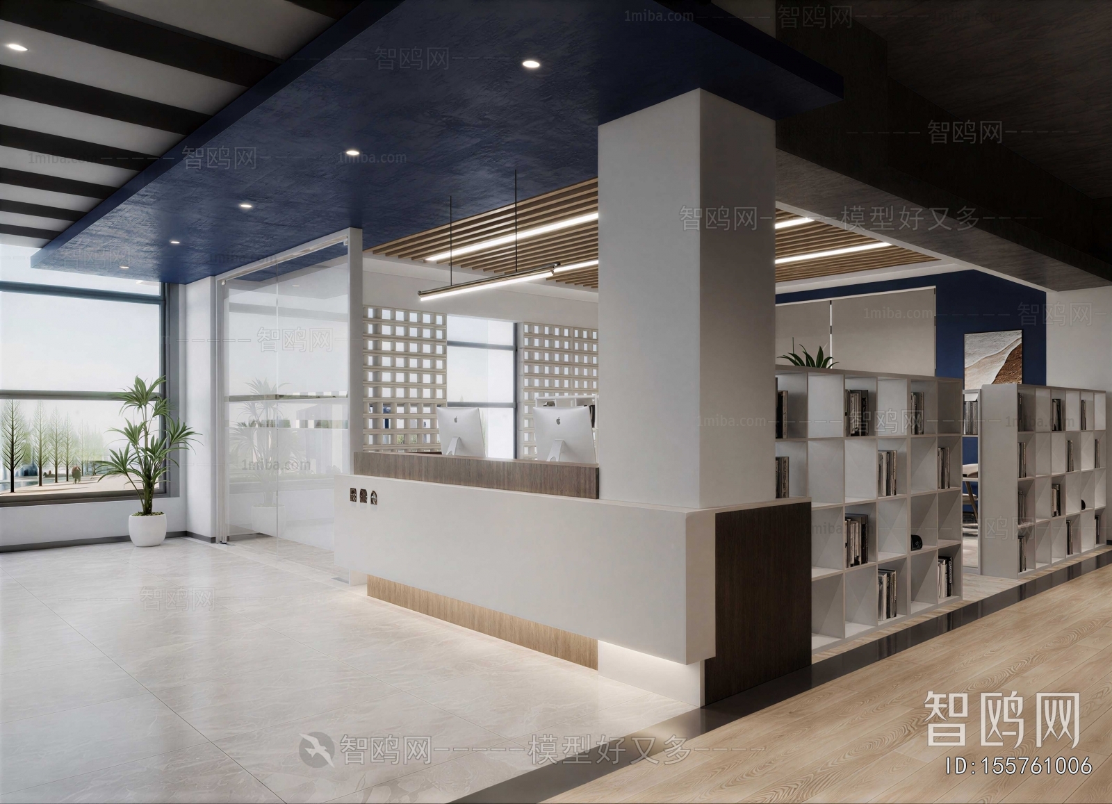 Modern Office Reception Desk