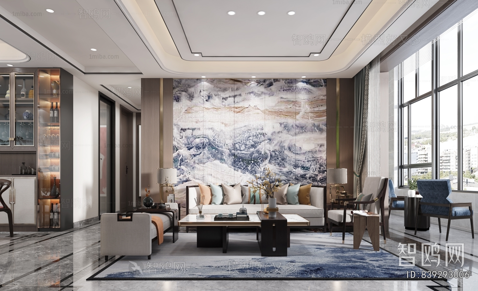 New Chinese Style A Living Room