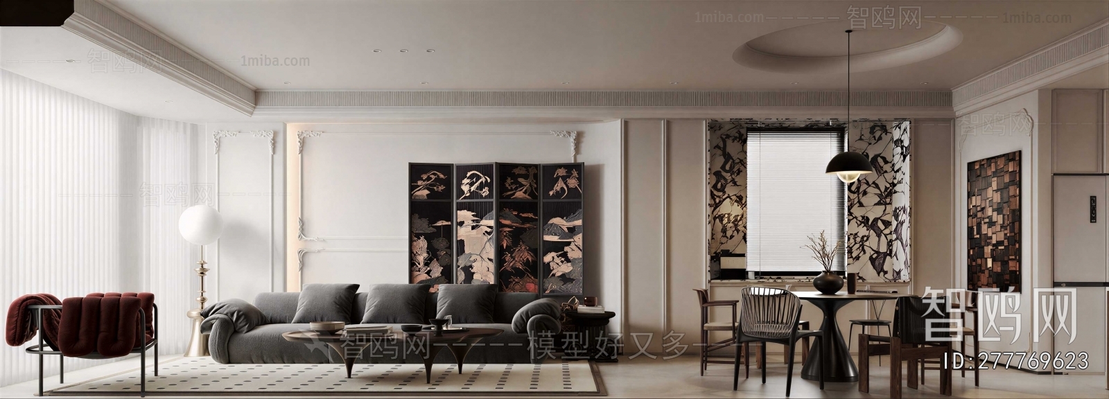 New Chinese Style A Living Room