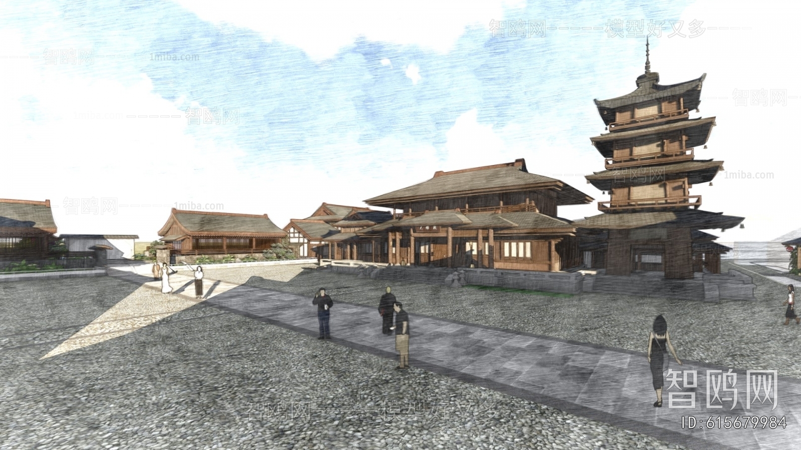 Chinese Style Ancient Architectural Buildings