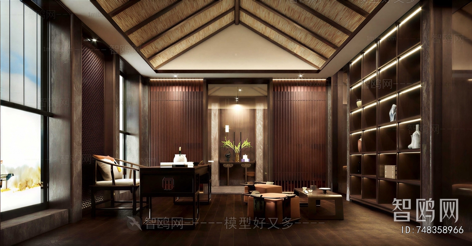 New Chinese Style Study Space