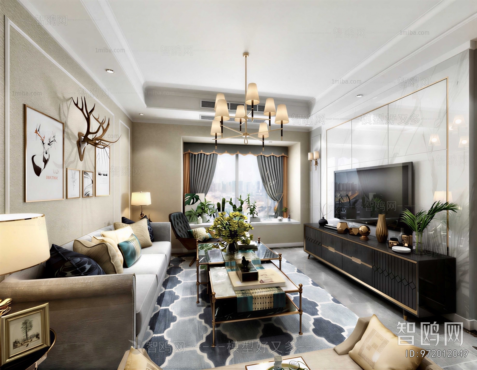 Simple European Style A Living Room