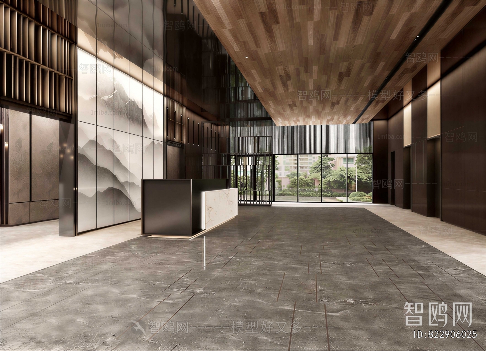 Modern Office Reception Desk