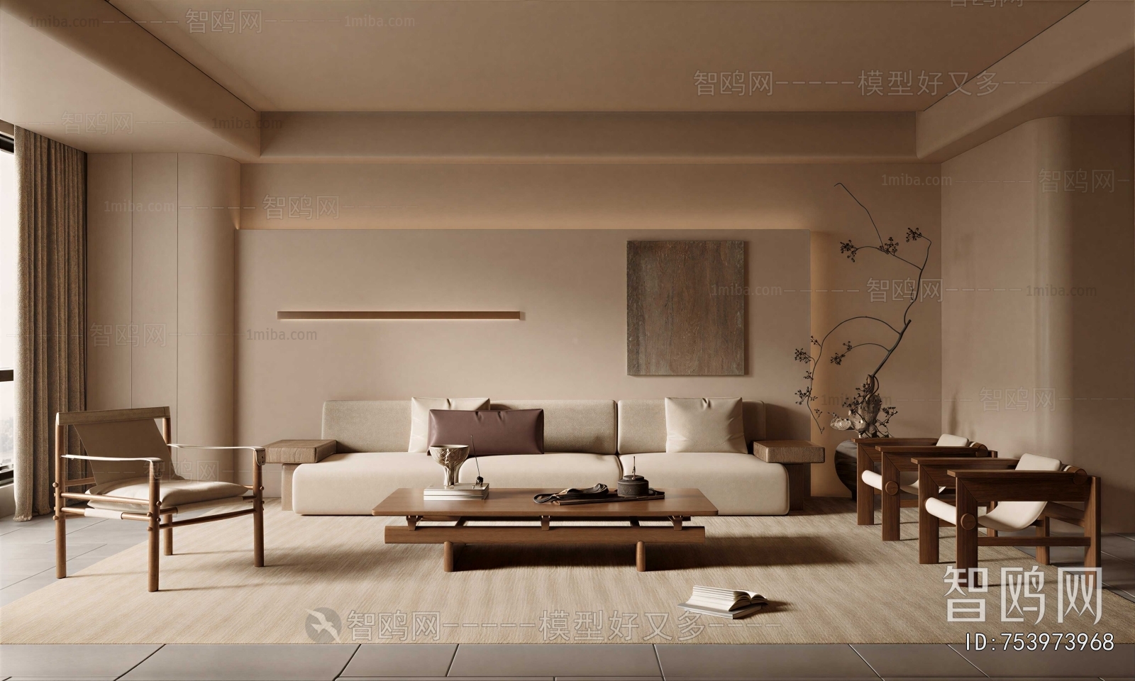 Wabi-sabi Style A Living Room