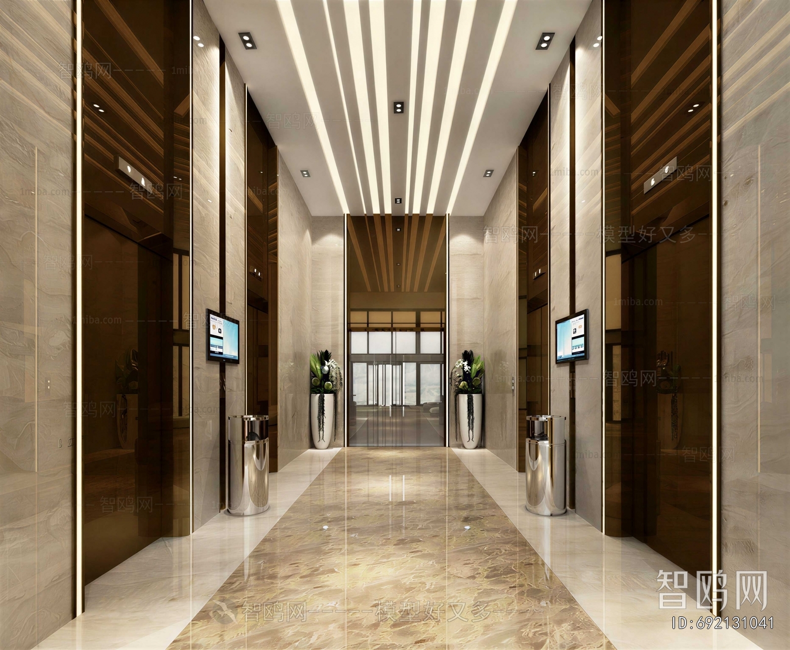 Modern Office Elevator Hall