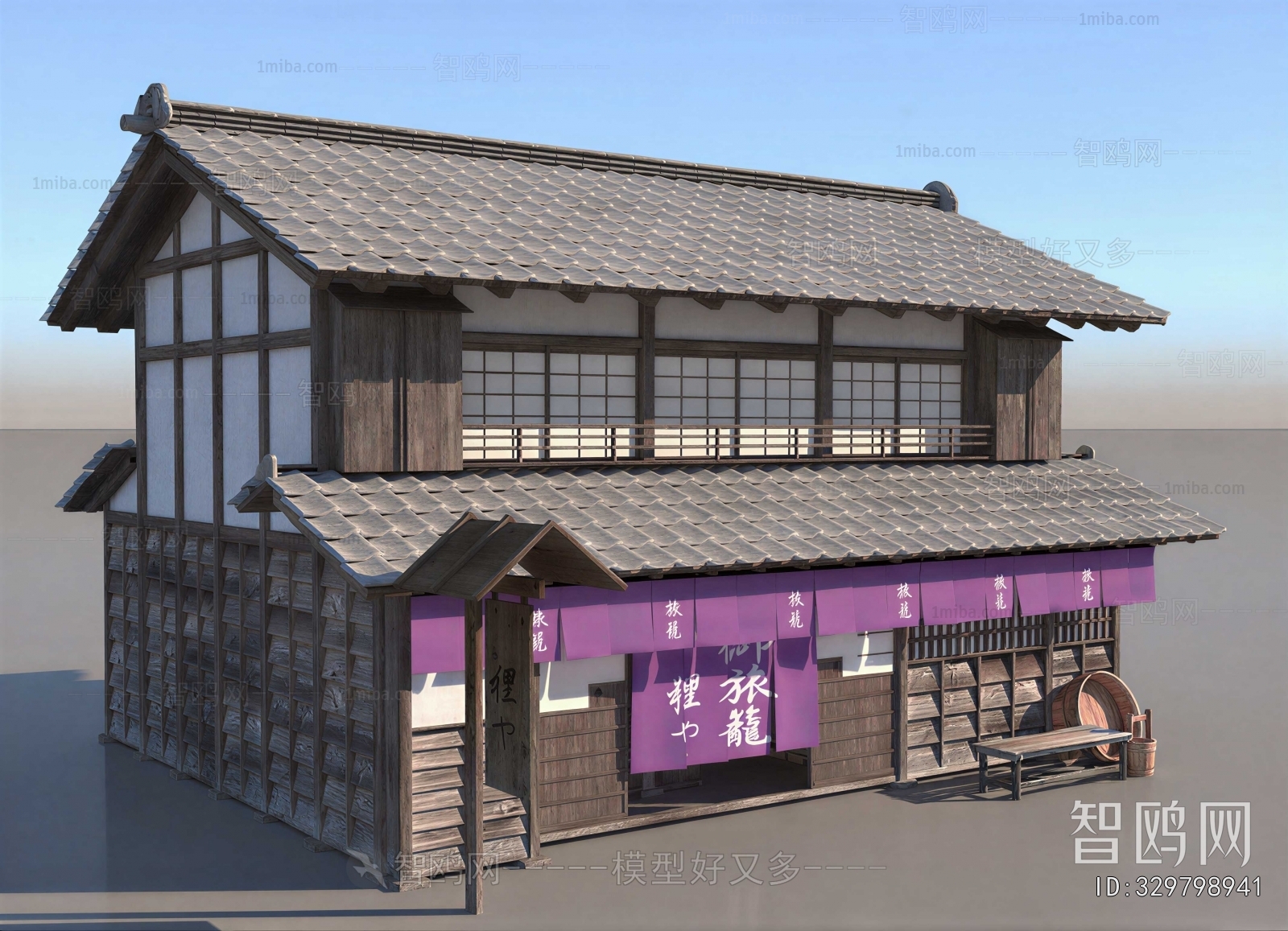 Japanese Style Appearance Of Commercial Building