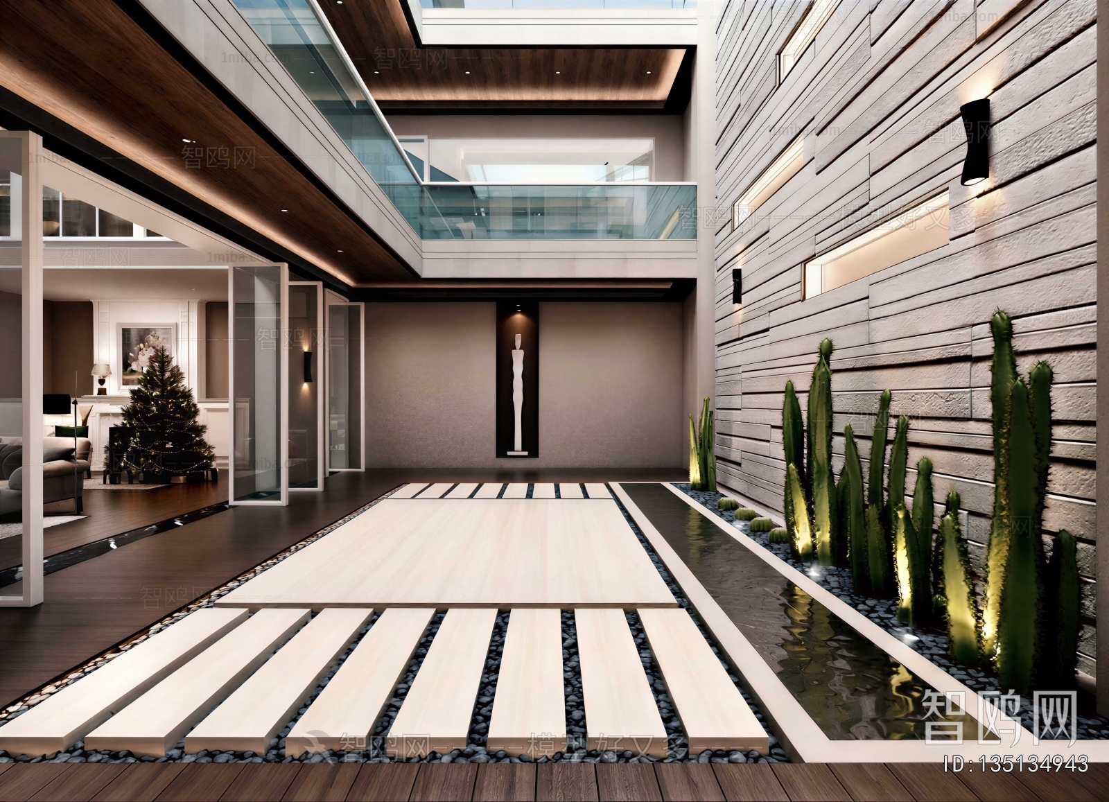 Modern Courtyard/landscape
