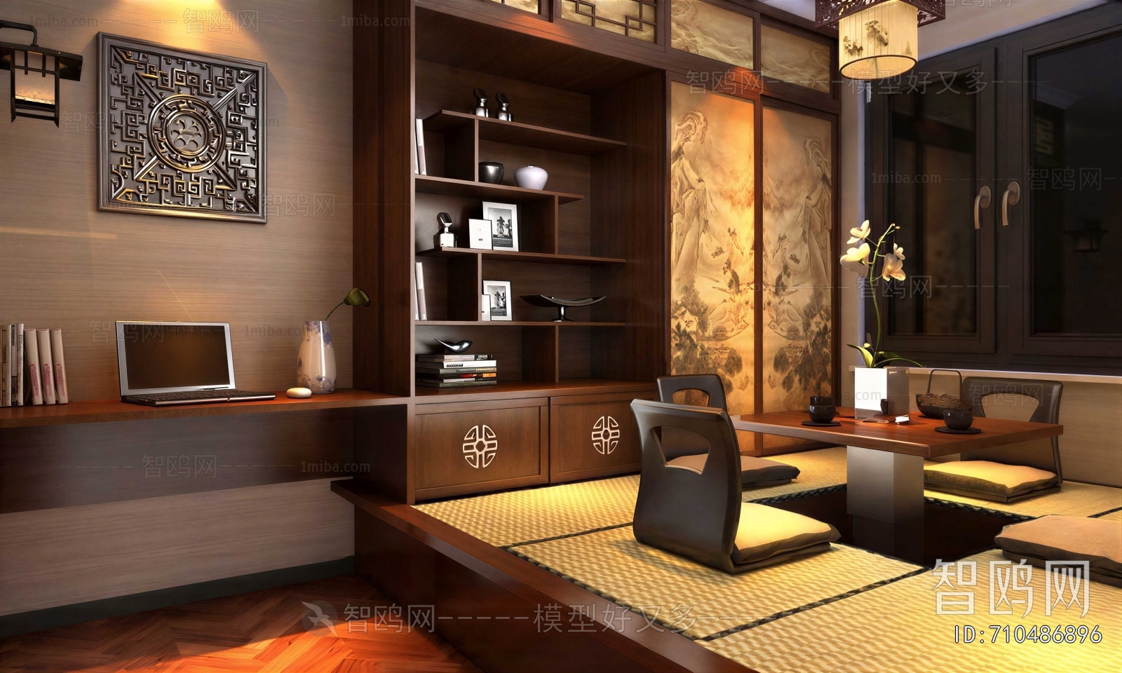 New Chinese Style Study Space