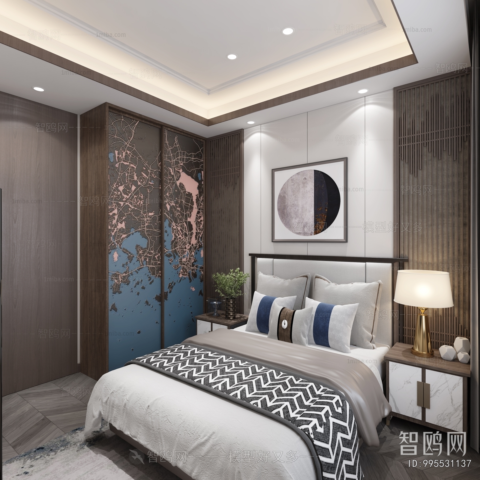 New Chinese Style Bedroom