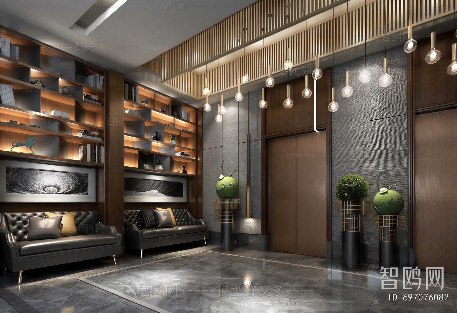 Modern Office Elevator Hall
