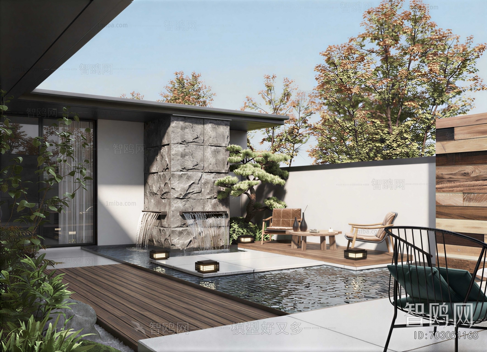 Modern Courtyard/landscape