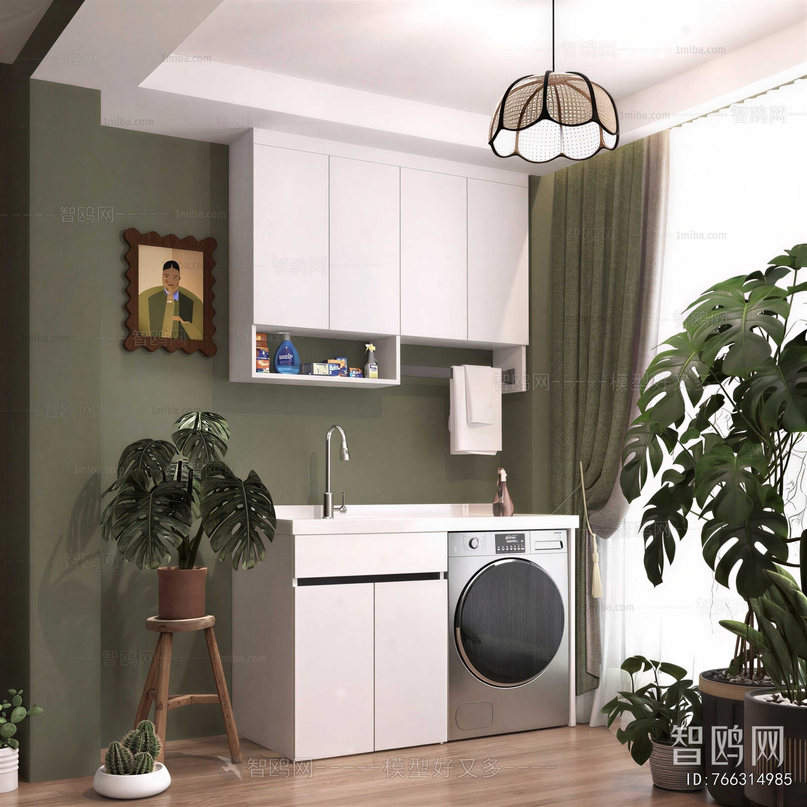 Modern Balcony Laundry Room