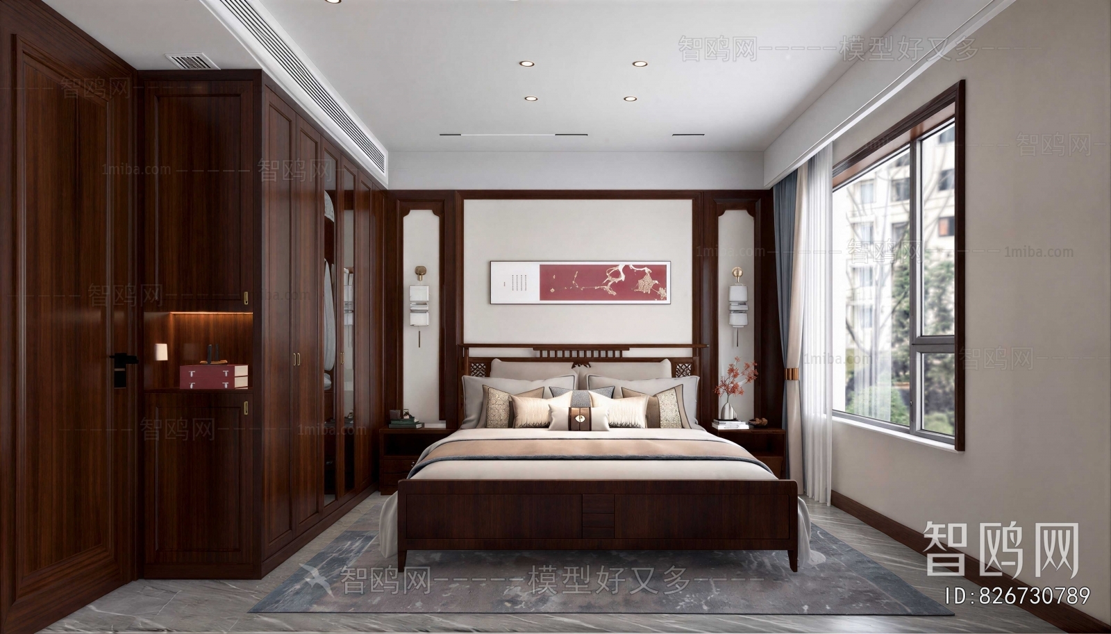 New Chinese Style Bedroom