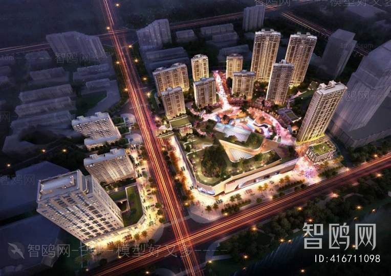Modern Architectural Bird's-eye View Planning
