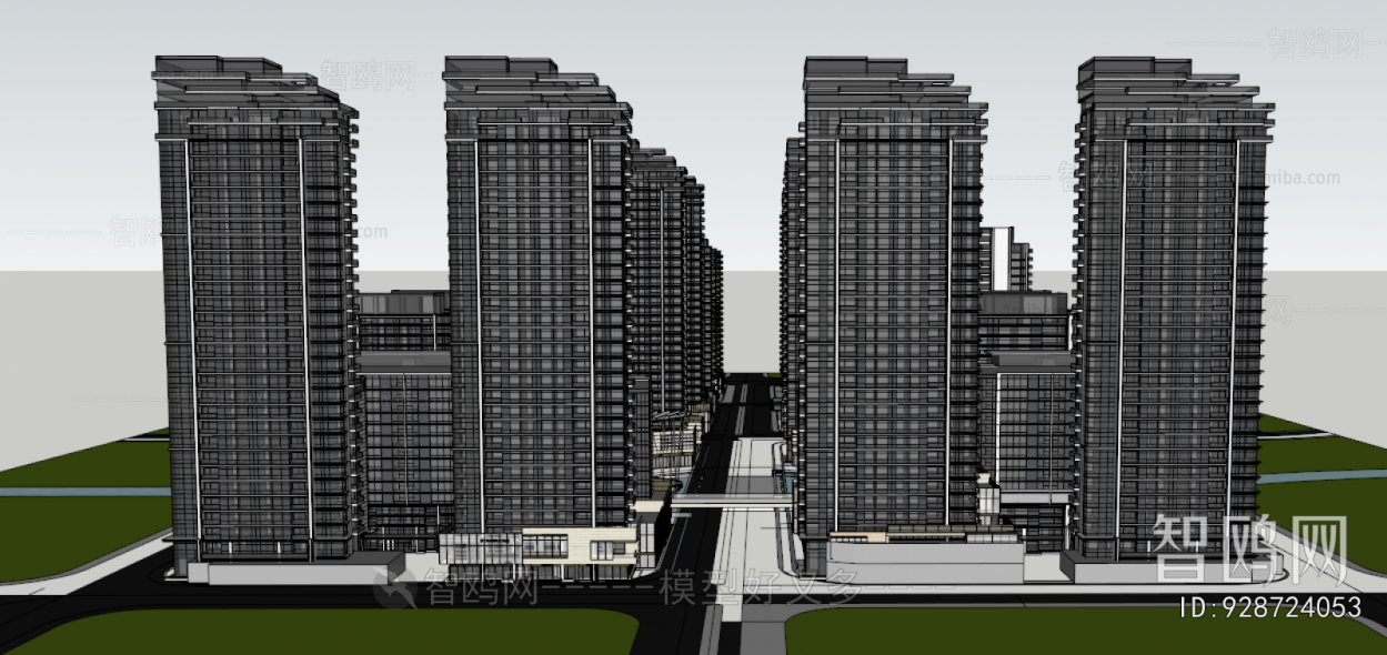 Modern Architectural Bird's-eye View Planning