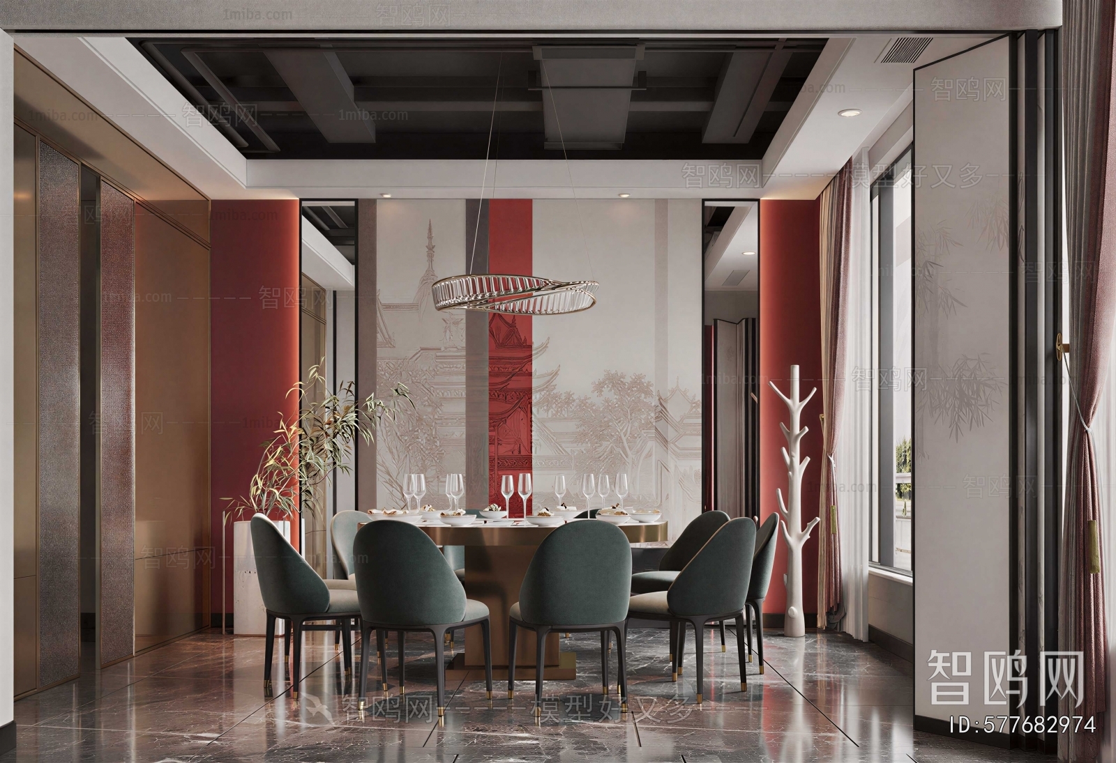 New Chinese Style Dining Room