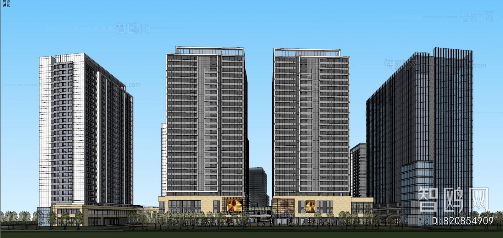 Modern Architectural Bird's-eye View Planning