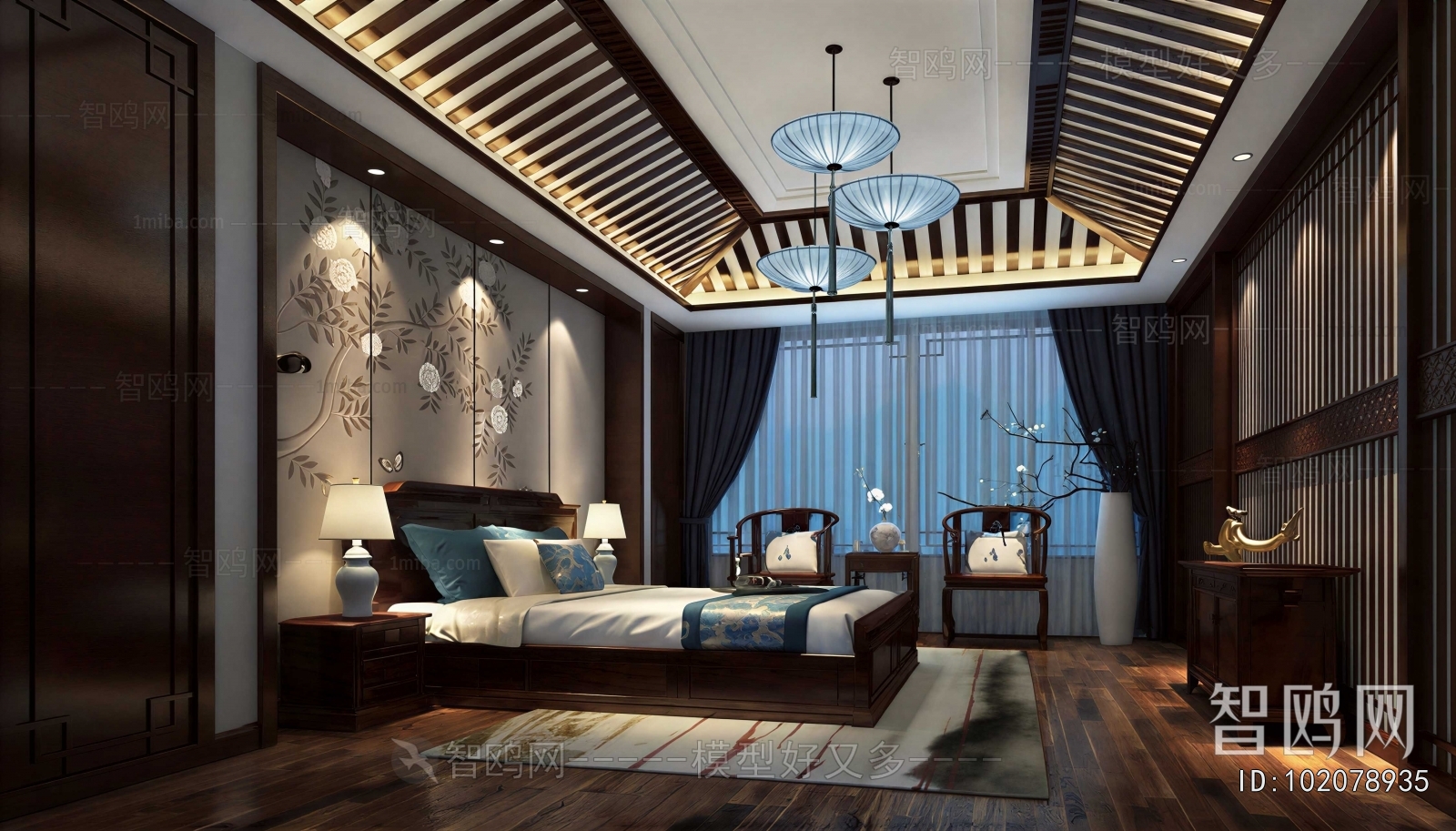 New Chinese Style Bedroom