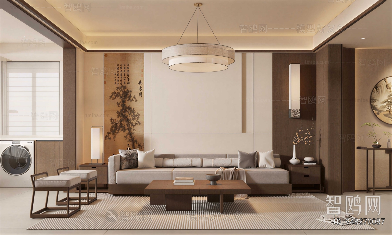 New Chinese Style A Living Room