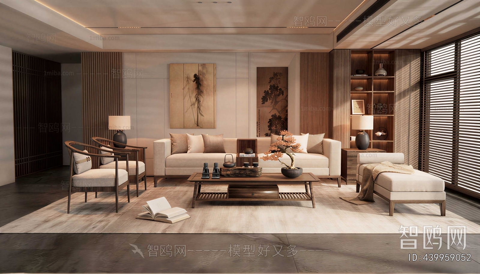 New Chinese Style A Living Room
