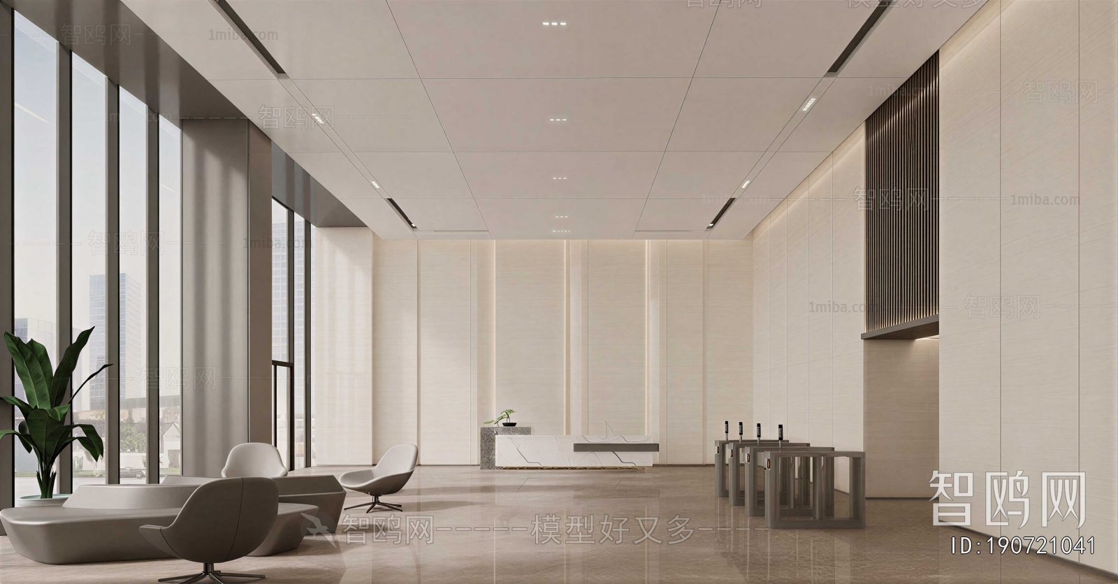 Modern Office Reception Desk