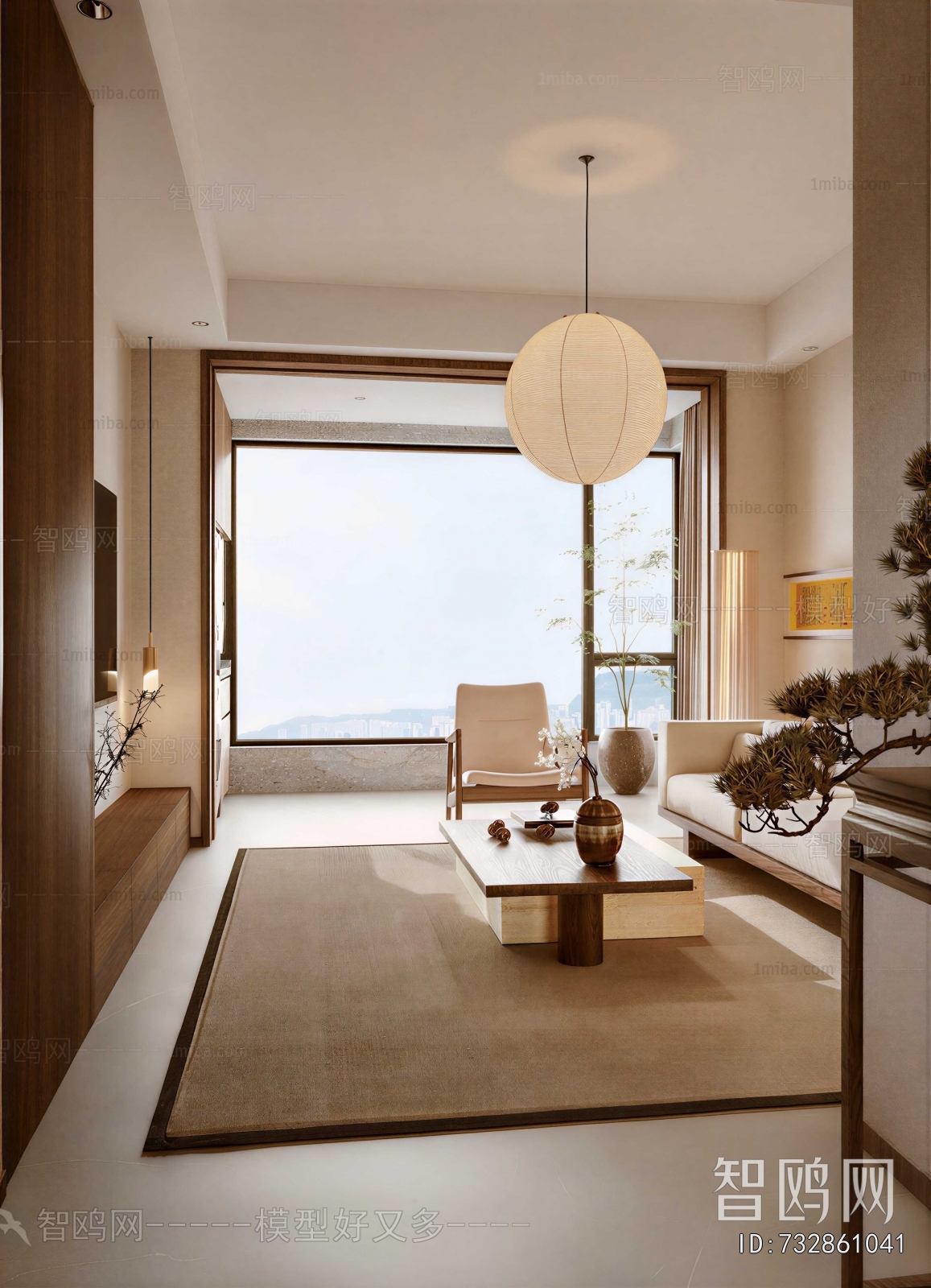 New Chinese Style A Living Room