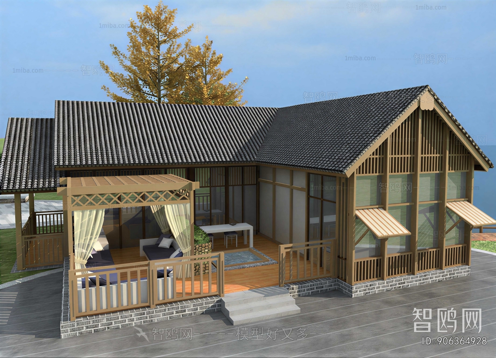New Chinese Style Courtyard/landscape