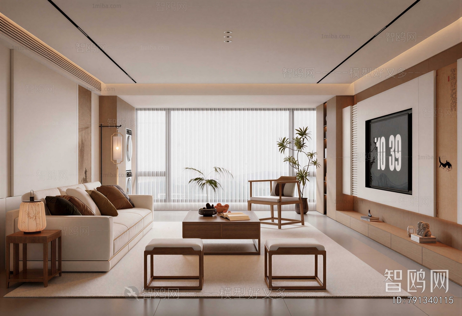 New Chinese Style A Living Room