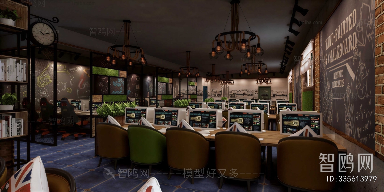 Industrial Style Internet Cafe
