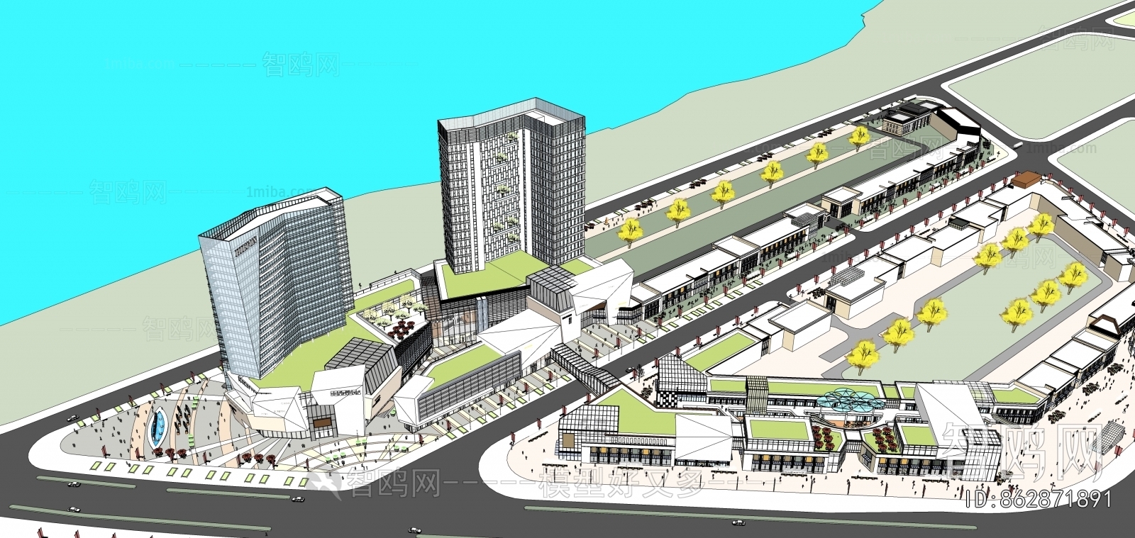 Modern Appearance Of Commercial Building