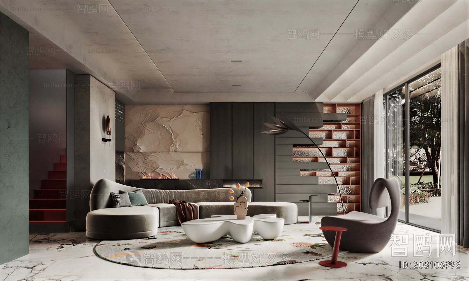 Wabi-sabi Style A Living Room