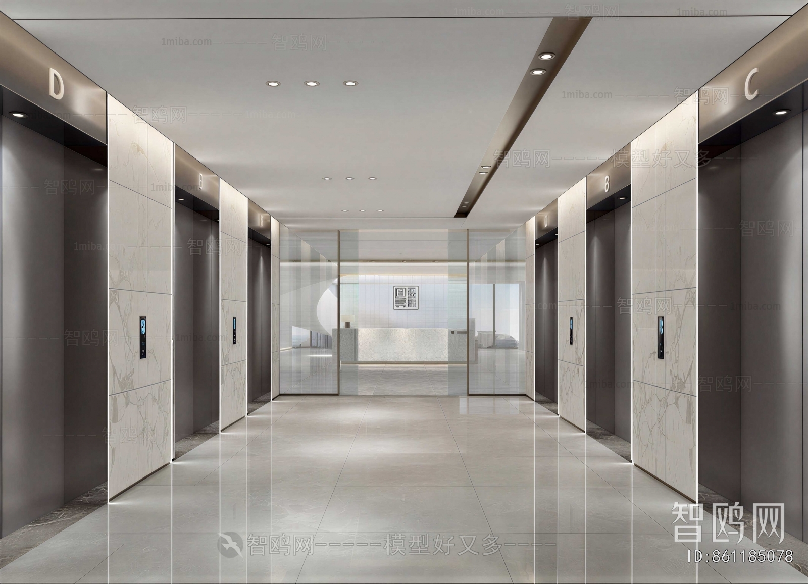 Modern Office Elevator Hall