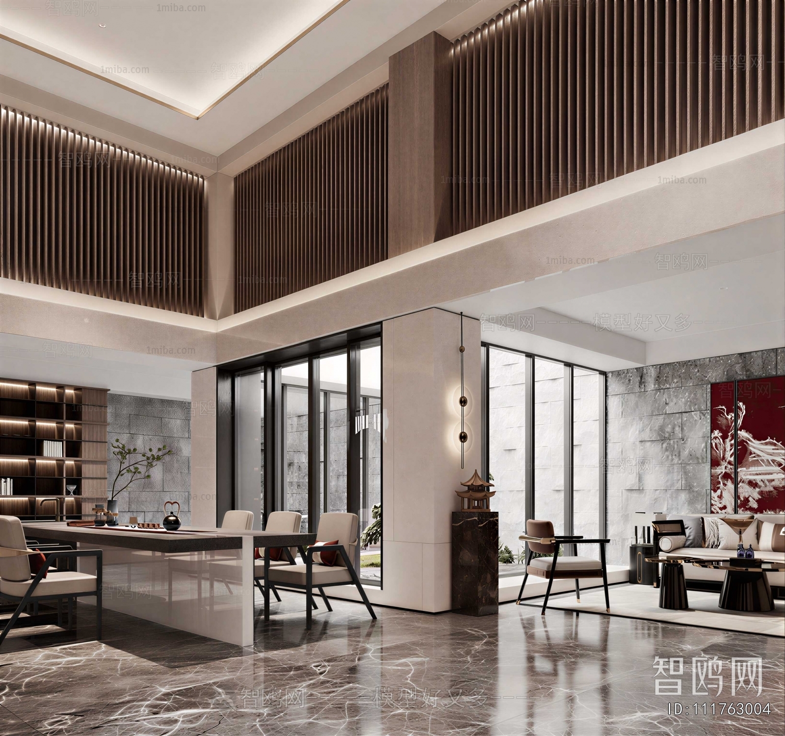 New Chinese Style A Living Room